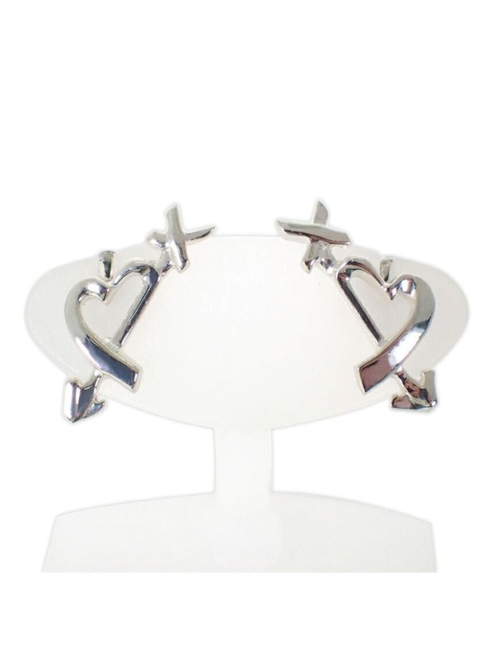 Tiffany & Co 925 Loving Heart & Arrow Kiss Earrings